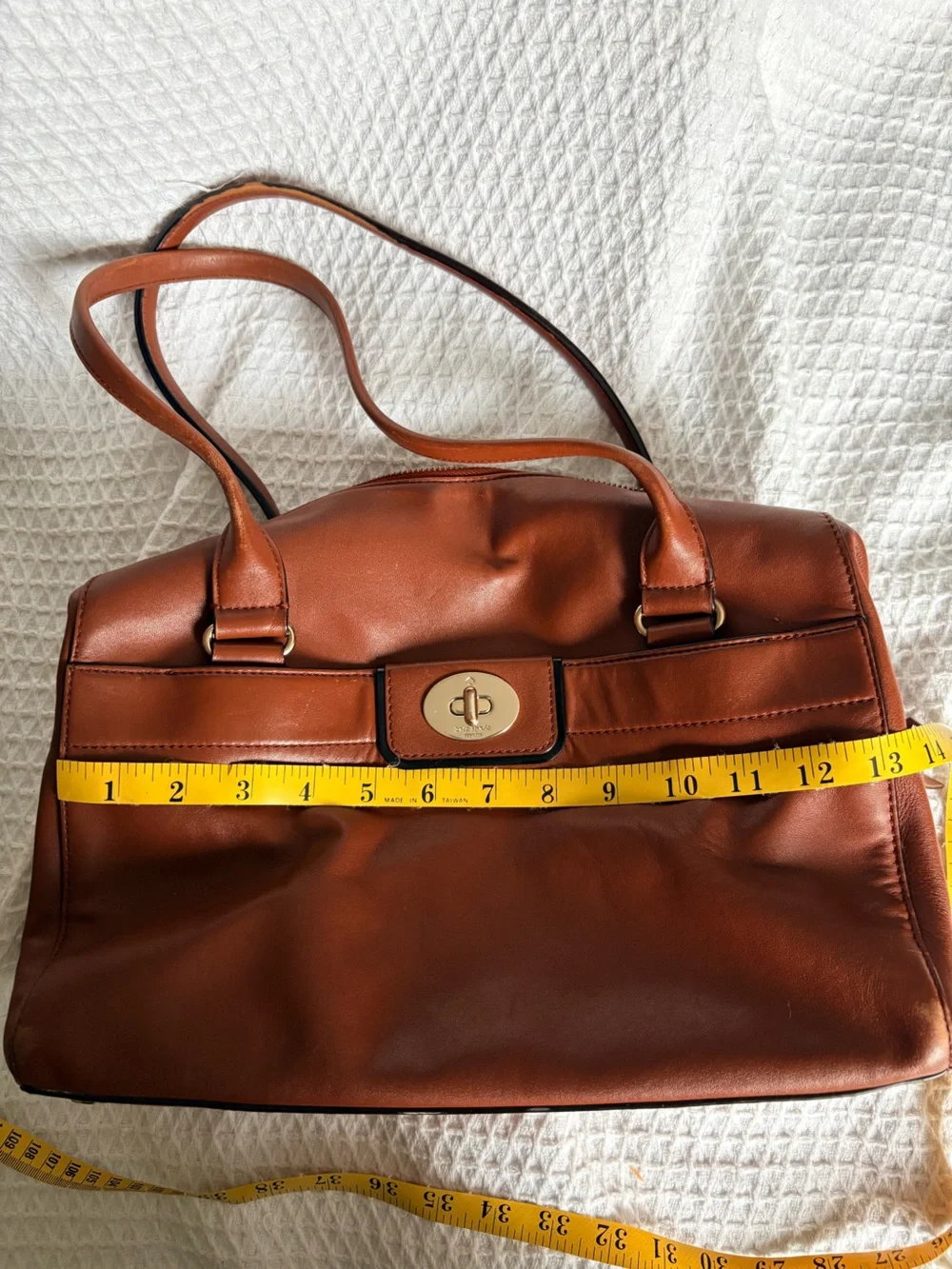 Kate Spade Hampton Road Janie Satchel Bag Classic - Dark Roast Brown Leather